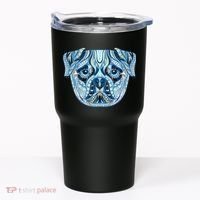 Cool Ethnic Trippy Pug Dog Face Tumbler thumb 0