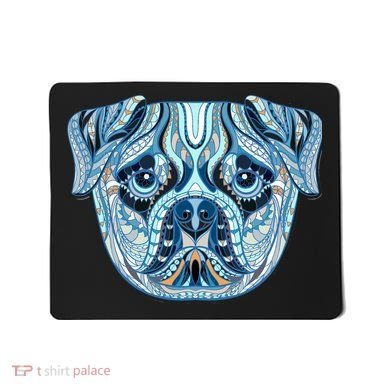 Cool Ethnic Trippy Pug Dog Face Mousepad