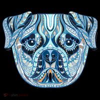 Cool Ethnic Trippy Pug Dog Face Mousepad thumb 1