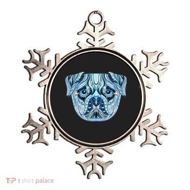 Cool Ethnic Trippy Pug Dog Face Ornament