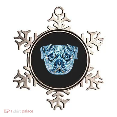 Cool Ethnic Trippy Pug Dog Face Ornament