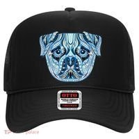 Cool Ethnic Trippy Pug Dog Face Hat thumb 0