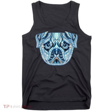 Cool Ethnic Trippy Pug Dog Face Tank Top