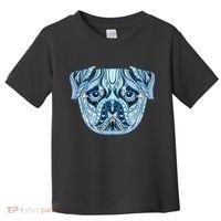 Cool Ethnic Trippy Pug Dog Face Toddler T-Shirt thumb 0
