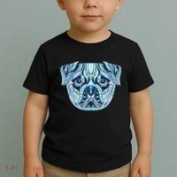 Cool Ethnic Trippy Pug Dog Face Toddler T-Shirt thumb 2