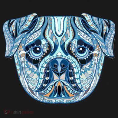 Cool Ethnic Trippy Pug Dog Face Cropped Pullover Crew