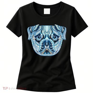 Cool Ethnic Trippy Pug Dog Face Women's T-Shirt