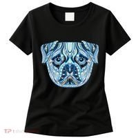 Cool Ethnic Trippy Pug Dog Face Women's T-Shirt thumb 0