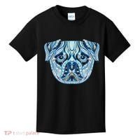 Cool Ethnic Trippy Pug Dog Face Kids T-Shirt thumb 0