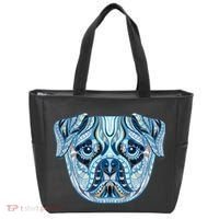 Cool Ethnic Trippy Pug Dog Face Tote Bag thumb 0