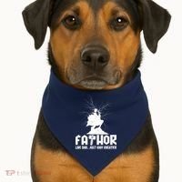 Cool Father's Day Mighty FATHOR  USA-Made Doggie Bandana thumb 1