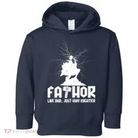 Cool Father's Day Mighty FATHOR  Toddler Hoodie thumb 0