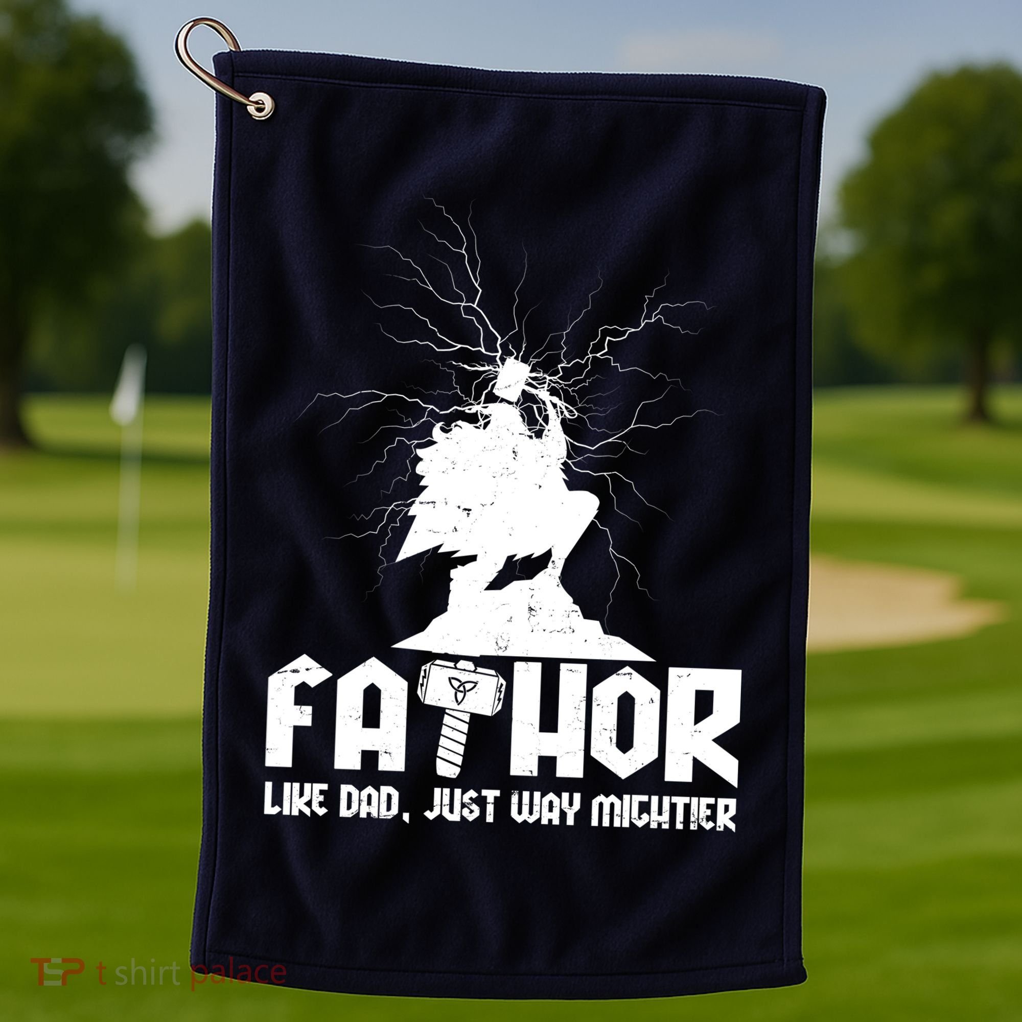 Cool Father's Day Mighty FATHOR  Golf Towel