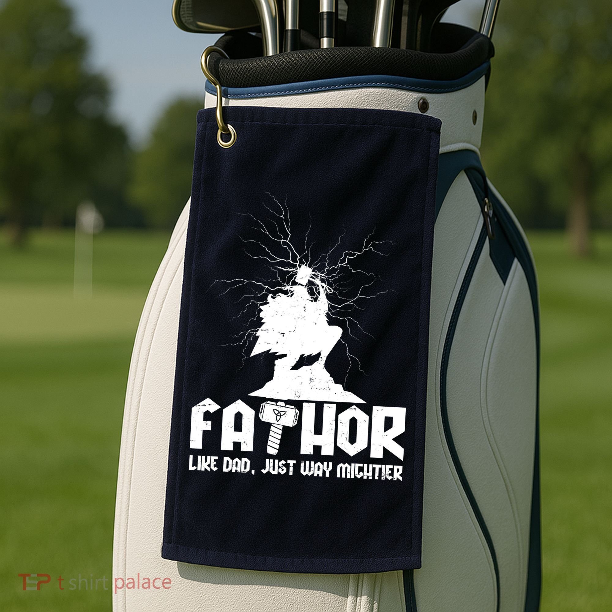 Cool Father's Day Mighty FATHOR  Golf Towel