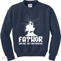 Cool Father's Day Mighty FATHOR  Kids Sweatshirt thumb 0