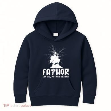 Cool Father's Day Mighty FATHOR  Kids Hoodie