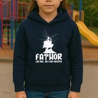 Cool Father's Day Mighty FATHOR  Kids Hoodie thumb 3