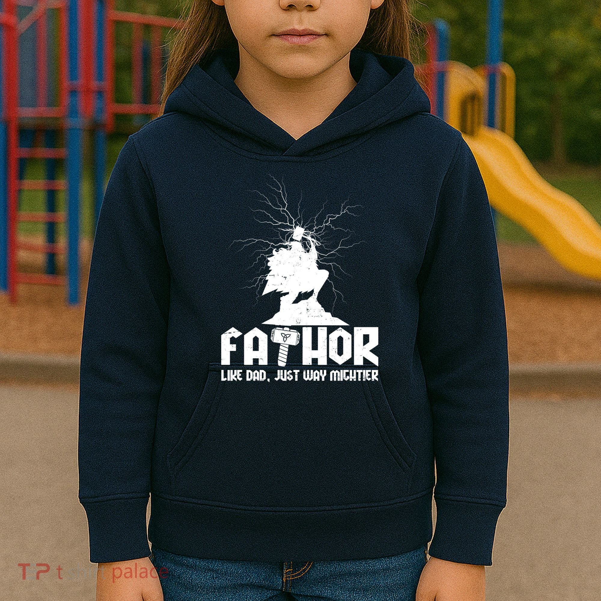 Cool Father's Day Mighty FATHOR  Kids Hoodie