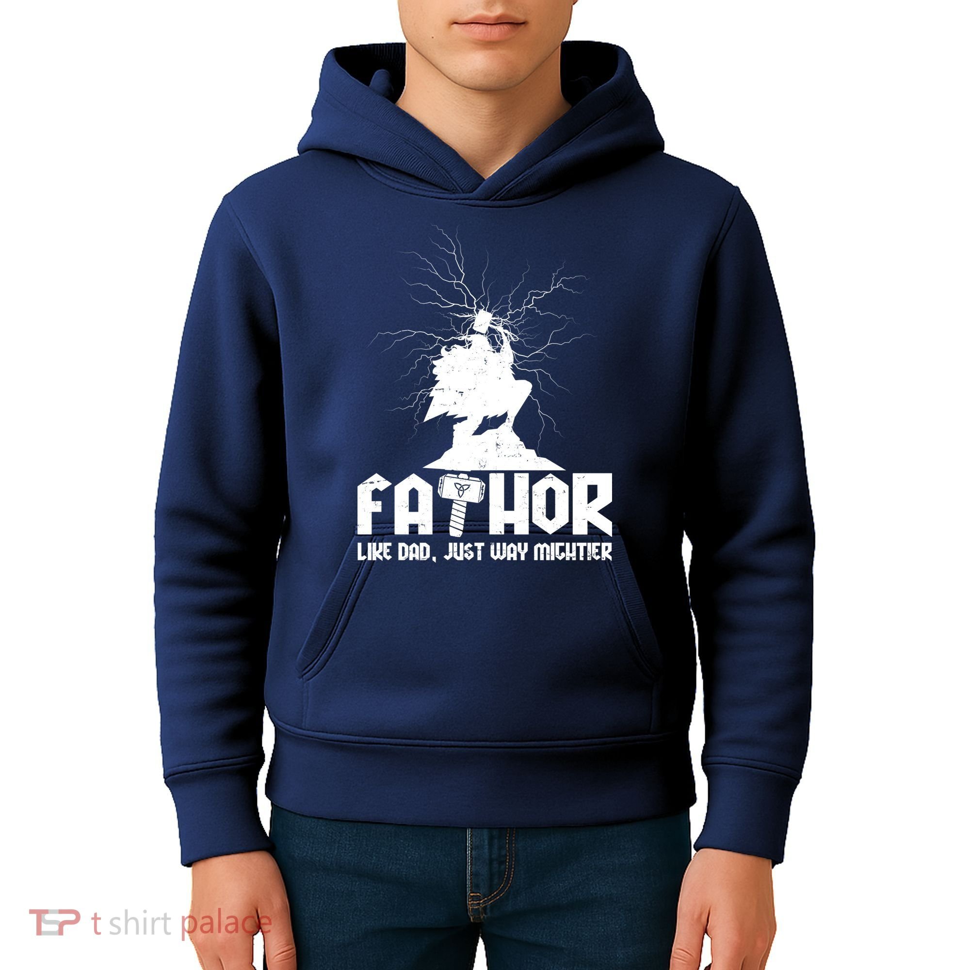 Cool Father's Day Mighty FATHOR  Kids Hoodie