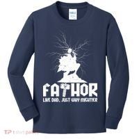 Cool Father's Day Mighty FATHOR  Kids Long Sleeve Shirt thumb 0