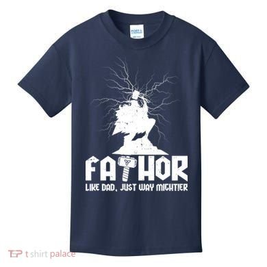 Cool Father's Day Mighty FATHOR  Kids T-Shirt