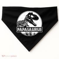 Cool Father's Day Papasaurus Emblem USA-Made Doggie Bandana thumb 0