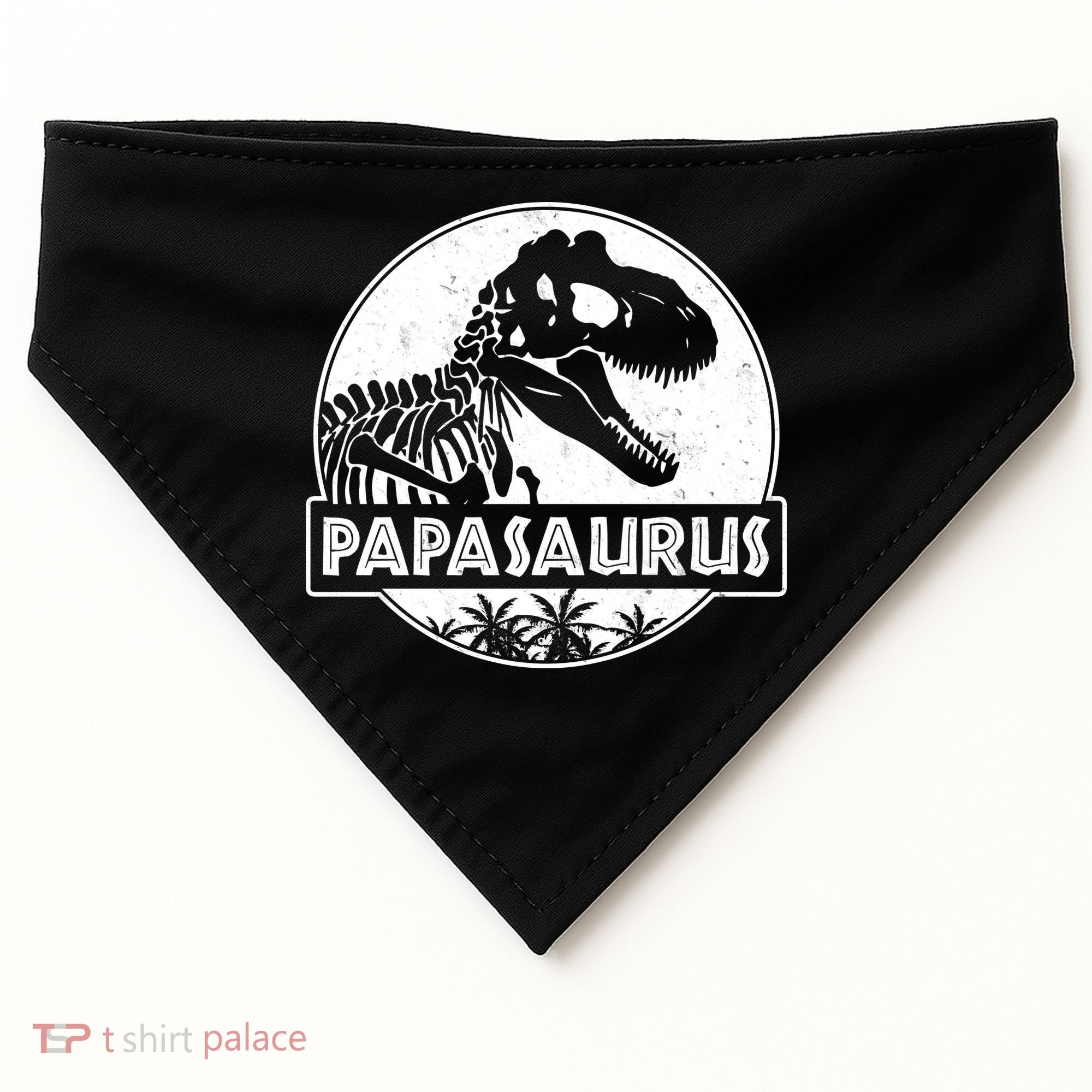 Cool Father's Day Papasaurus Emblem USA-Made Doggie Bandana