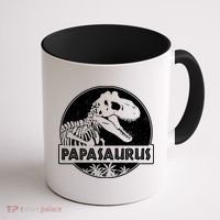 Cool Father's Day Papasaurus Emblem Coffee Mug thumb 1