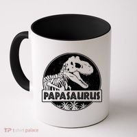 Cool Father's Day Papasaurus Emblem Coffee Mug thumb 0