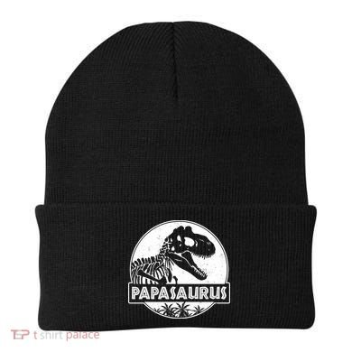 Cool Father's Day Papasaurus Emblem Beanie