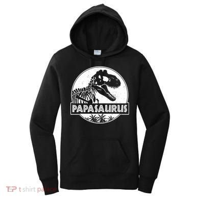 Cool Father's Day Papasaurus Emblem Women's Hoodie