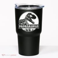 Cool Father's Day Papasaurus Emblem Tumbler thumb 0