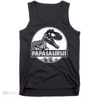 Cool Father's Day Papasaurus Emblem Tank Top thumb 0