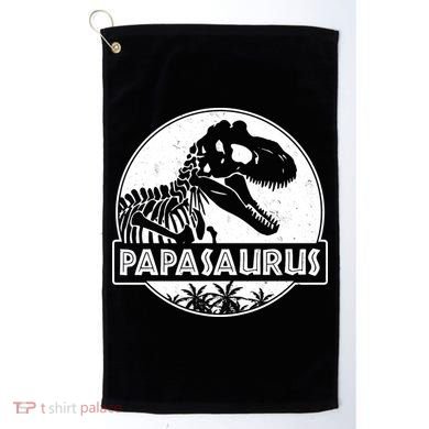 Cool Father's Day Papasaurus Emblem Golf Towel