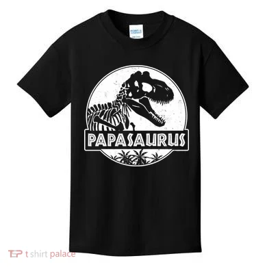 Cool Father's Day Papasaurus Emblem Kids T-Shirt