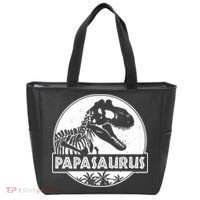 Cool Father's Day Papasaurus Emblem Tote Bag thumb 0