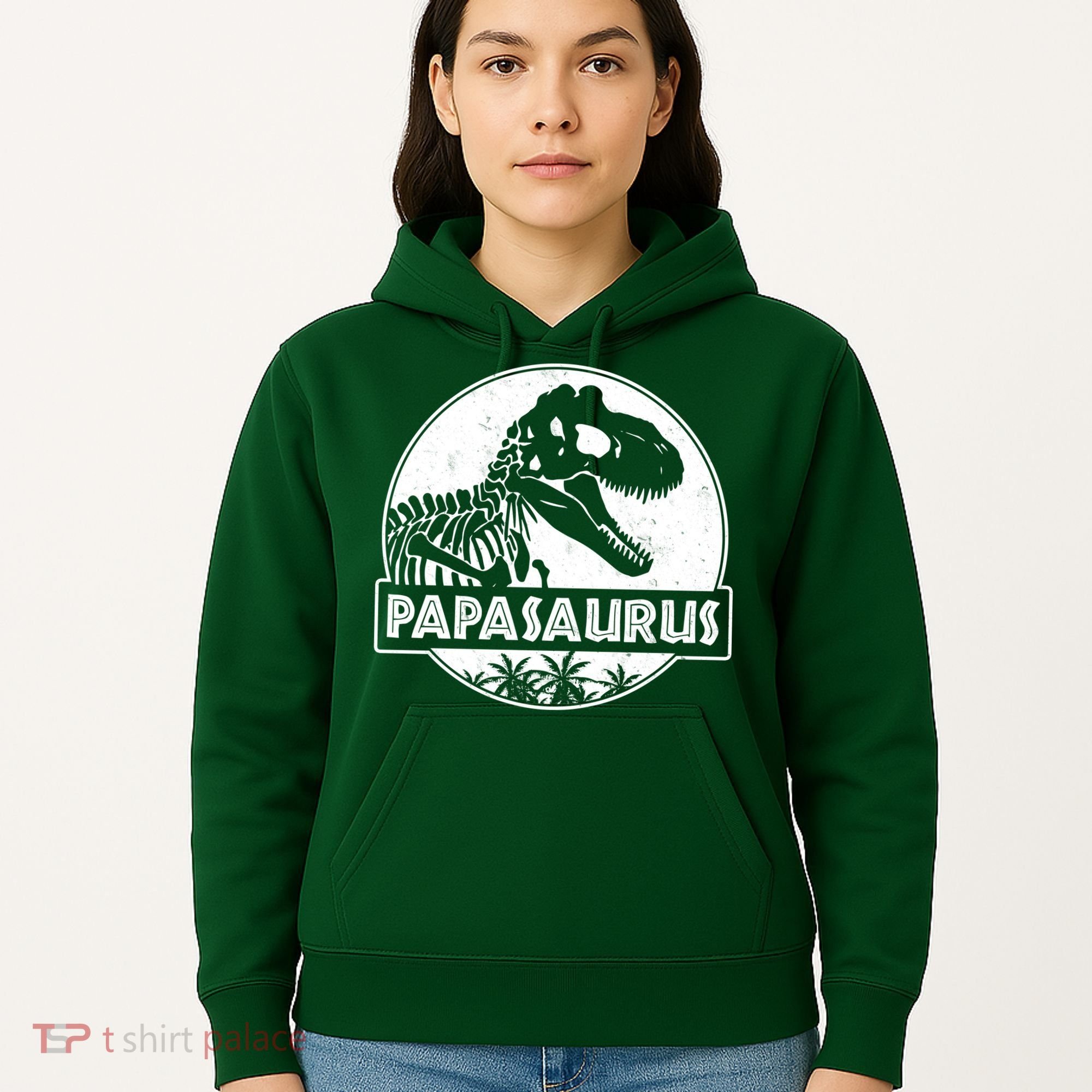 Cool Father's Day Papasaurus Emblem Hoodie