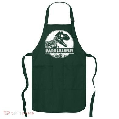 Cool Father's Day Papasaurus Emblem Apron