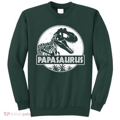Cool Father's Day Papasaurus Emblem Sweatshirt