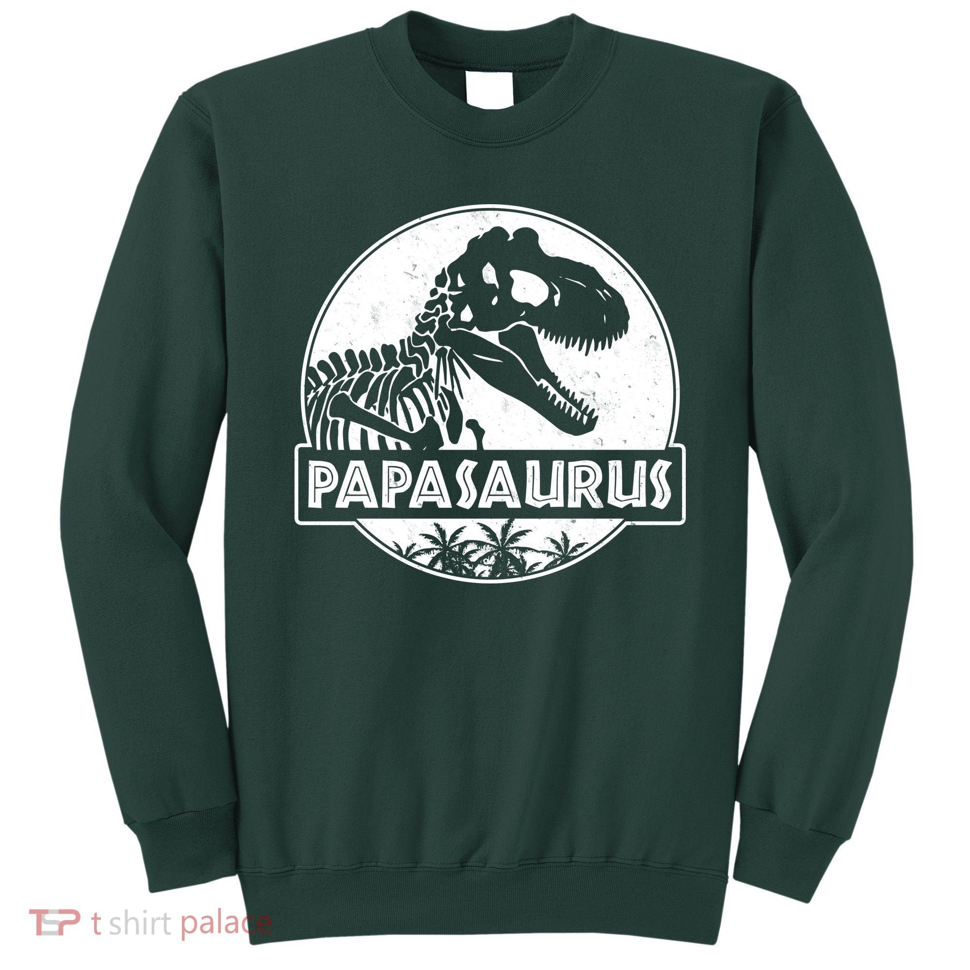 Cool Father's Day Papasaurus Emblem Sweatshirt