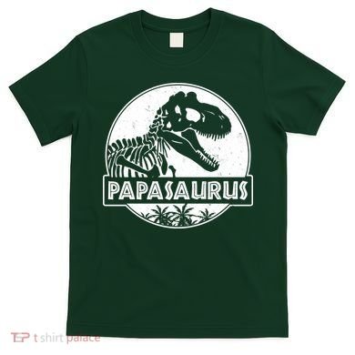 Cool Father's Day Papasaurus Emblem T-Shirt