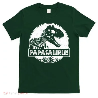 Cool Father's Day Papasaurus Emblem T-Shirt