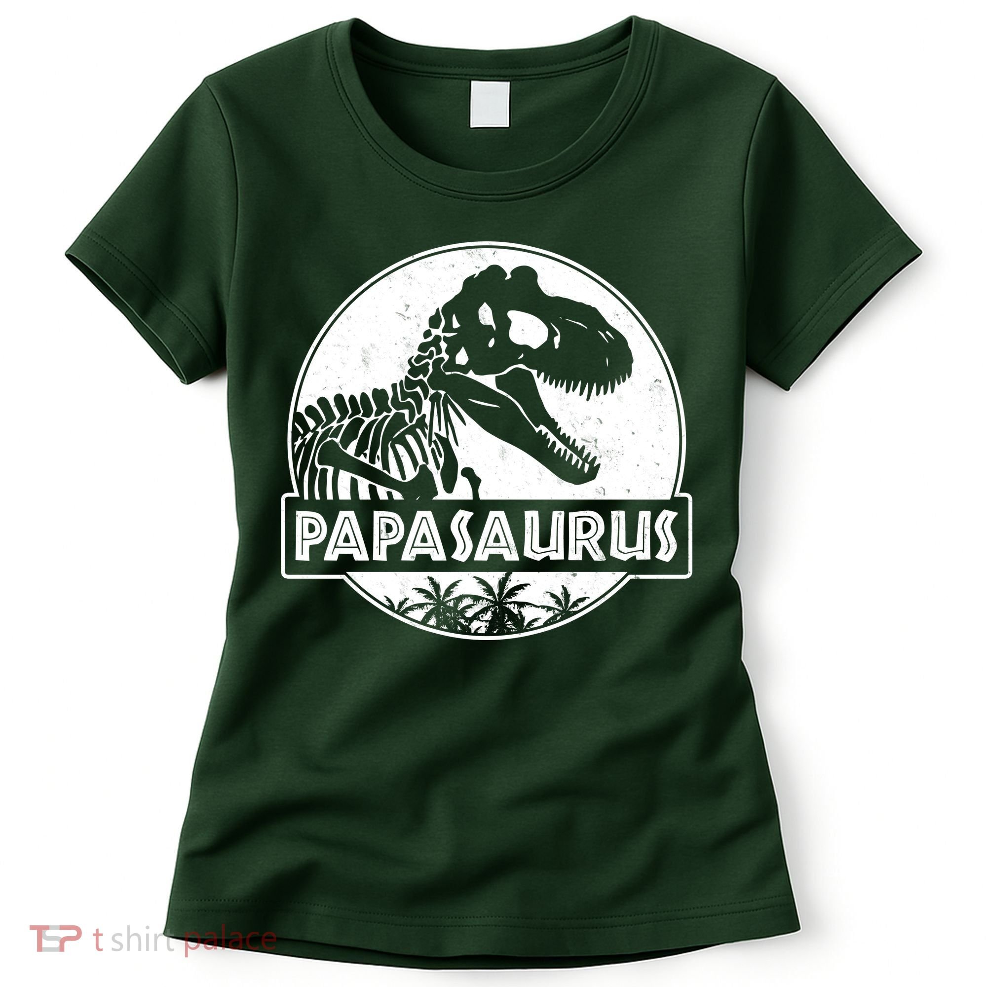 Cool Father's Day Papasaurus Emblem Women's T-Shirt