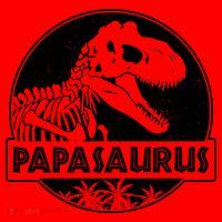 Cool Father's Day Papasaurus Emblem Santa Hat thumb 1