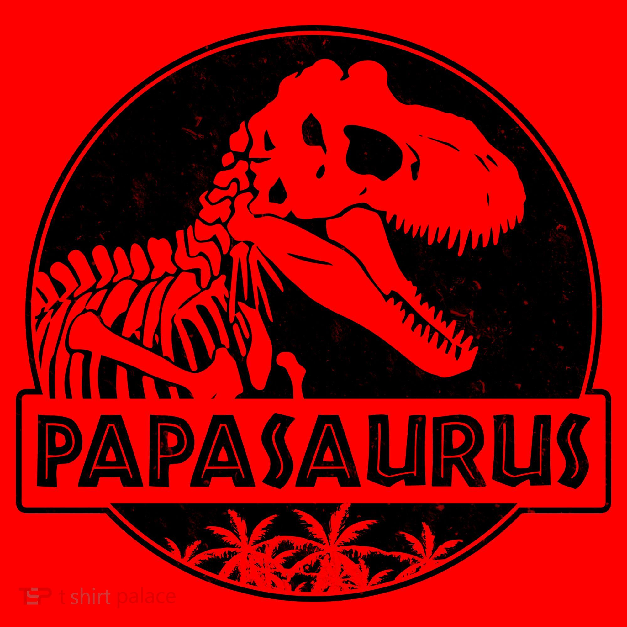 Cool Father's Day Papasaurus Emblem Santa Hat