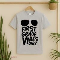 Cool First Grade Vibes Only Back to School T-Shirt thumb 2