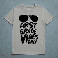 Cool First Grade Vibes Only Back to School T-Shirt thumb 5