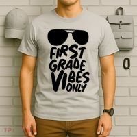 Cool First Grade Vibes Only Back to School T-Shirt thumb 6