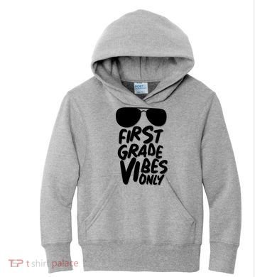 Cool First Grade Vibes Only Back to School Kids Hoodie