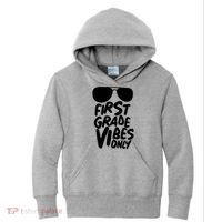 Cool First Grade Vibes Only Back to School Kids Hoodie thumb 0